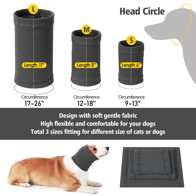 Quiet Ears for Dogs Hats Hoodies Dog's Ear Muffs Headband Noise Ear Protection for Dogs Small Grey1 - BeesActive Australia