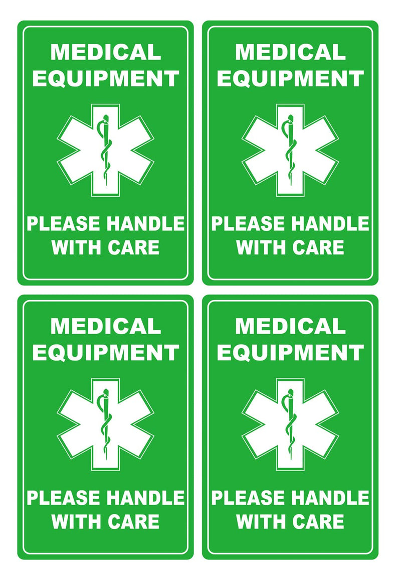Medical Equipment Sticker,2x3 inch 8pcs Medical Equipment Alert Please Handle with Care Stickers - BeesActive Australia