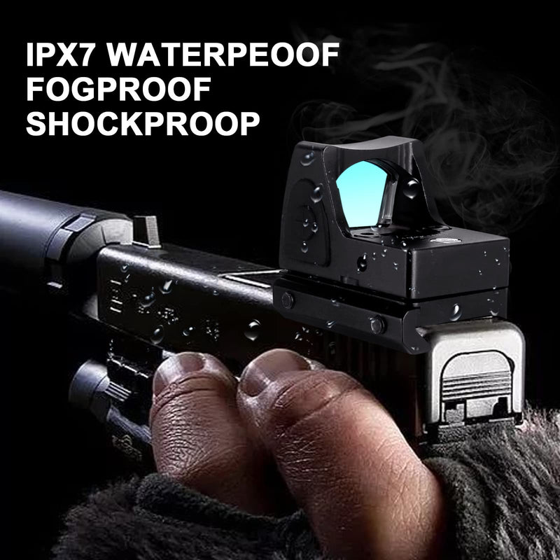 Red Dot Sight, Tactical RMR 20mm Red Dot Sight 3 MOA Pistol Scope Adjustable Brightness with Glock Mount, Reflex Sight Red Dot Scope - BeesActive Australia