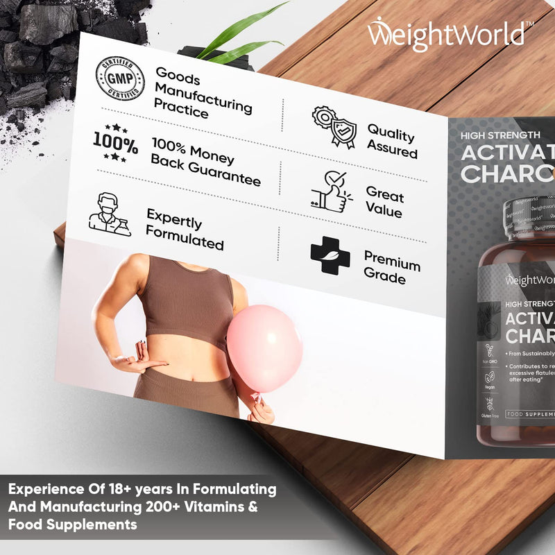 Activated Charcoal Capsules 2000mg - 180 Vegan Capsules(Not Activated Charcoal Tablets) - Coconut Charcoal Digestion Supplement From Sustainably Sourced Coconut Shell – Contribute to Reduce Flatulence - BeesActive Australia