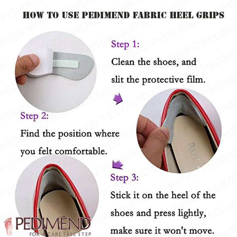 Pedimend™ Shoes Soft Suede Leather Filler Heel Grips For Snug Fit | For Men & Women | Stop Feet Heel Rubbing & Slipping | Self Adhesive Heel Grips - BeesActive Australia