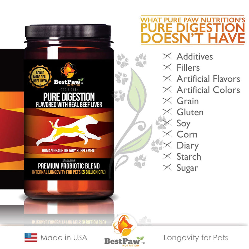 Best Paw Nutrition Dog & Cat Premium Probiotic Prebiotic & Digestive Enzymes 5 Billion CFU Organic Turmeric Coconut Oil Pure Pumpkin & Kelp for Healthy Bowels Gut & UTIs - BeesActive Australia