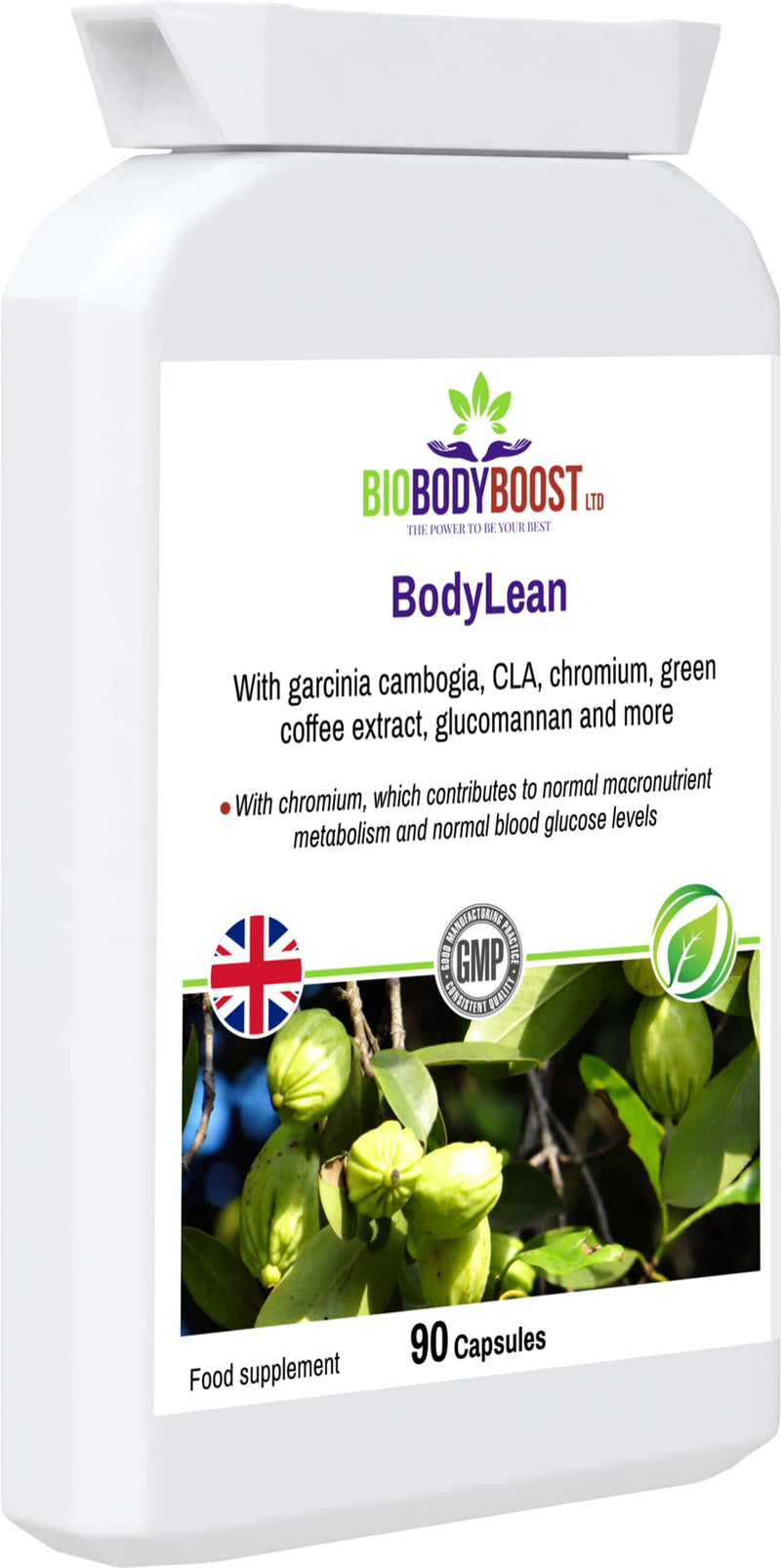 BodyLean | Garcinia Cambogia, CLA, Chromium, Green Coffee Extract, Glucomannan and More | Normal Macronutrient Metabolism, Normal Blood Sugar Levels | 90 Vegetarian Capsules - BeesActive Australia