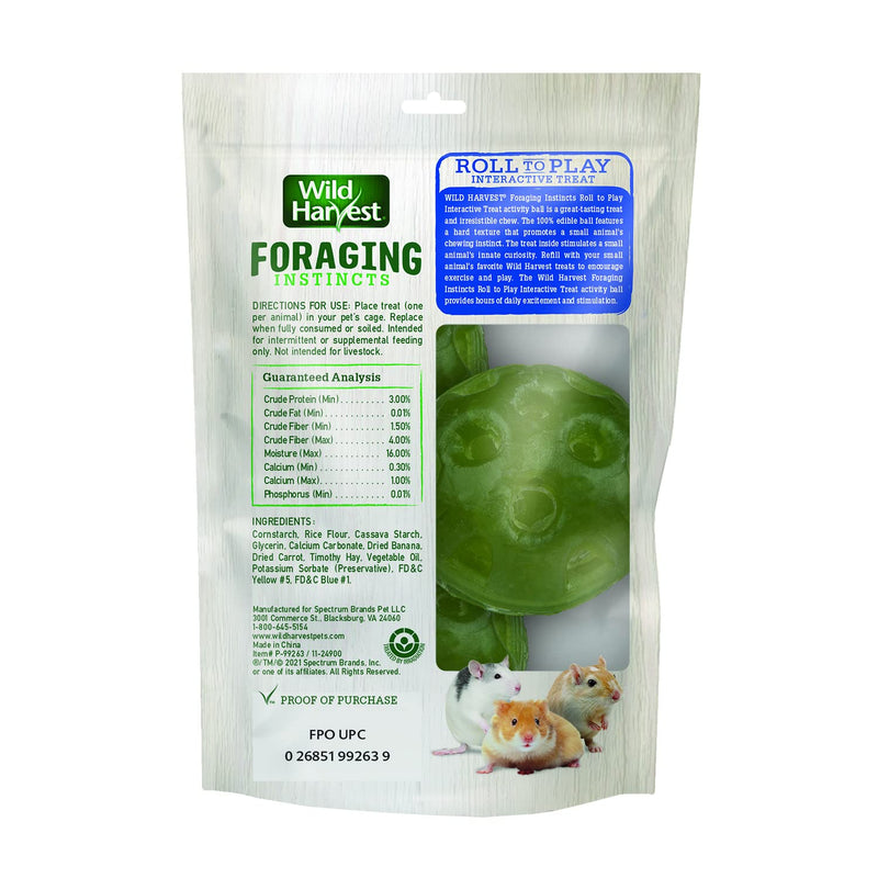 Wild Harvest® Foraging Instincts Roll n’ Play Interactive Treat, 3 Count, for Pet Mice, Rats, Hamsters and Gerbils - BeesActive Australia