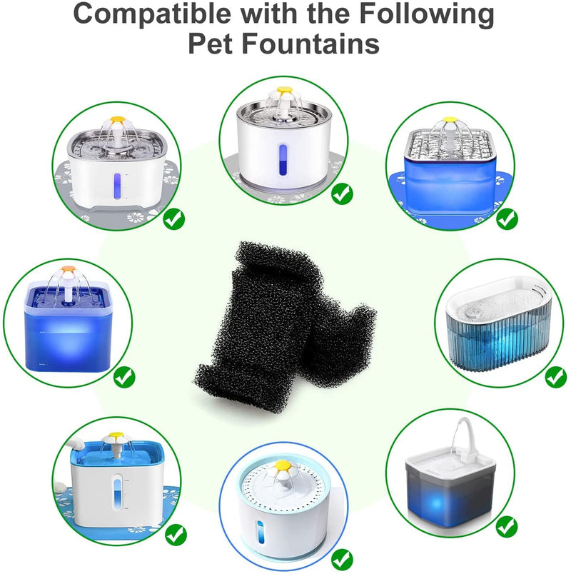 NautyPaws Cat Water Fountain Filters sponges 8 Sponges - BeesActive Australia
