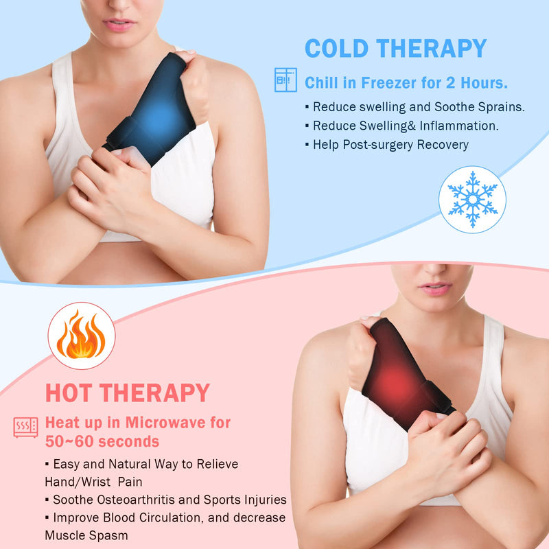 Tolaccea Thumb Brace Wrist Ice Pack for Pain Relief, Thumb Splint for Arthritis Pain and Support, Reusable Soft Gel Cold Pack for Hot & Cold Therapy, for Tendonitis, Joint Sprain - BeesActive Australia