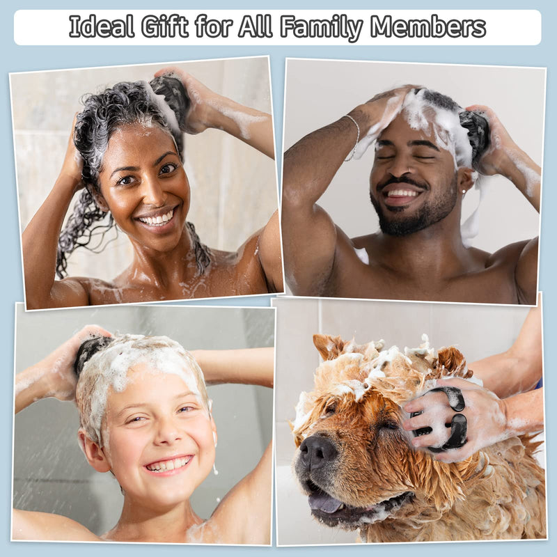 FREATECH Hair Scalp Massager Shampoo Brush with Long & Soft Silicone Bristles for Scalp Care, Gentle Scrub to Exfoliate, Intensive Massage to Relax The Head, Dandruff Removal and Hair Growth, Black - BeesActive Australia