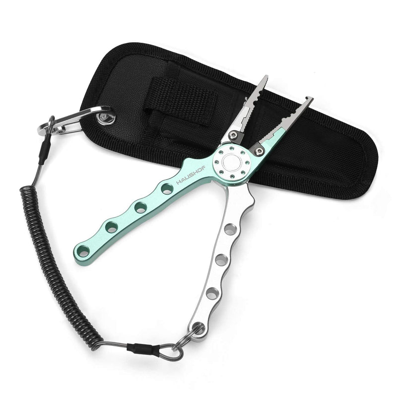 HAUSHOF 3PC Fishing Tool Kit, Stainless Steel Fish Lip Gripper, Aluminum Fishing Pliers with Sheath, Fish Hook Remover with Safety Coiled Lanyard - BeesActive Australia