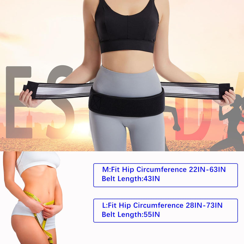 TOAUXUNG Sacroiliac SI Joint Hip Belt,Lower Back Support Brace,Adjustable Pelvic Support Belt,Trochanter Belt for Women,Men Hip Braces Pain Relief Device for Nerve,Lumber(L) Large - BeesActive Australia