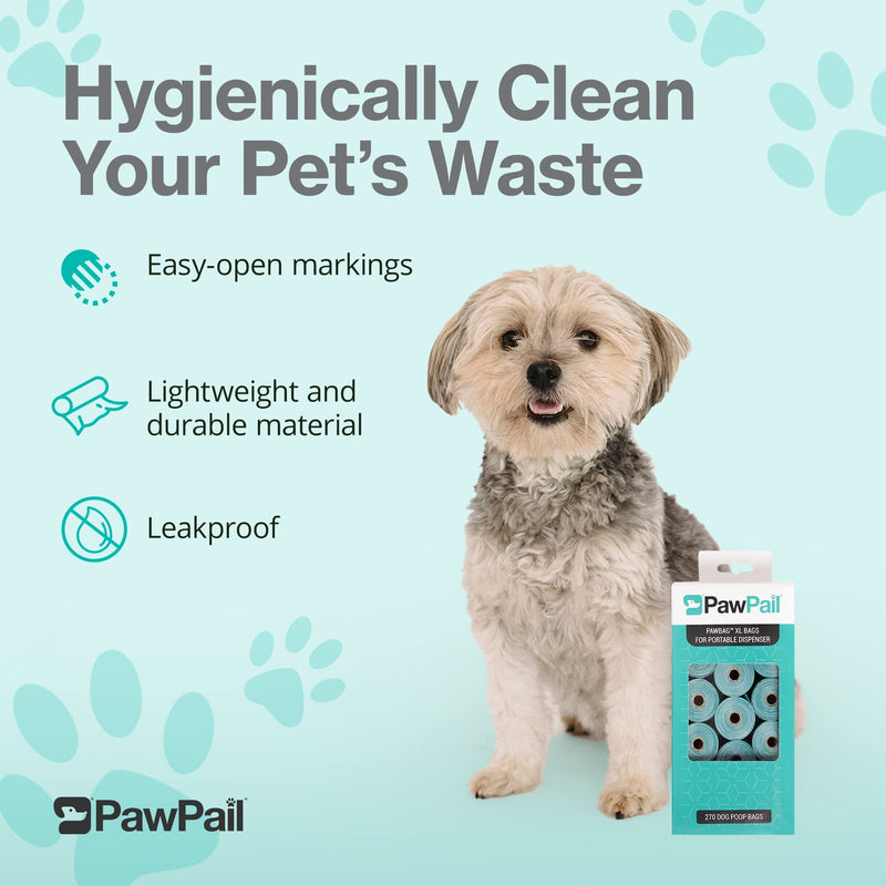 PawPail - Extra Large Poop Bags for Dogs, Scented Dog Poop Bags Refills for Dog Bag Dispenser, Leakproof Dog Waste Bags, Easy-Open Dog Bags for Poop, Fits Most Portable Dog Bag Holder for Leash - BeesActive Australia