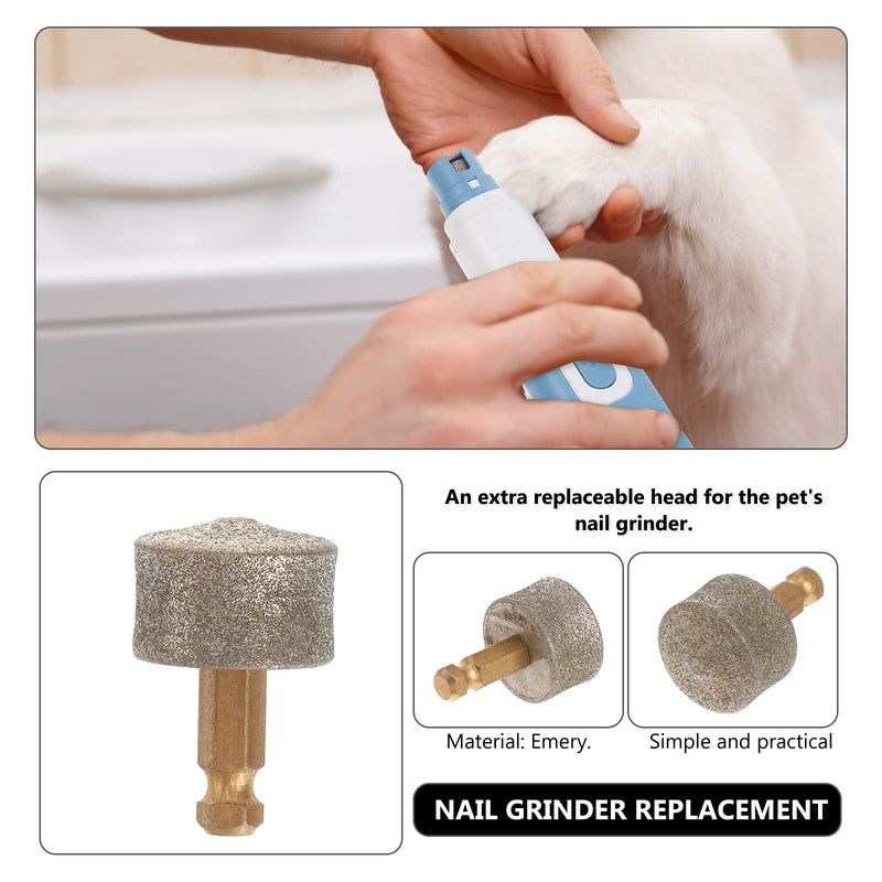 VILLCASE 10pcs/Pack Nail Grinder Replacement-Dog Nail Grinder Replacement Tips-Professional Spare Grinding Head for Dog Electric Claw Nail Grooming Tool (Golden) - BeesActive Australia