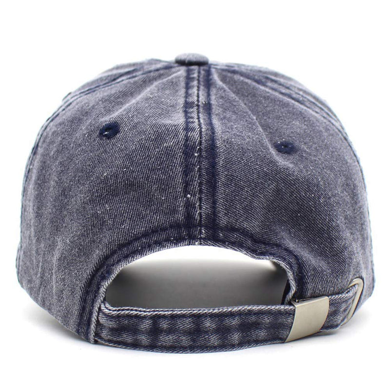 XRDSS Anchor Embroidered Cotton Washed Dad Hat Distressed Retro Baseball Hat Navy - BeesActive Australia