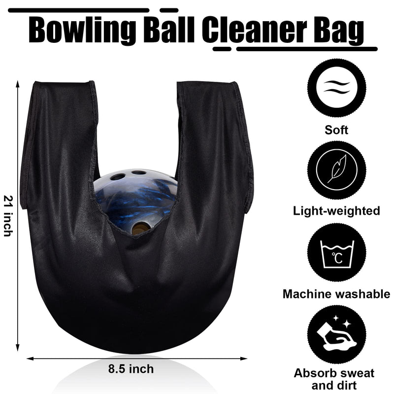 4 Pcs Bowling Accessories Kit Bowling Shoe Covers Non Slip Bowling Ball Seesaw Bowling Ball Cleaning Pad Microfiber Bowling Ball Shammy Leather Towel - BeesActive Australia