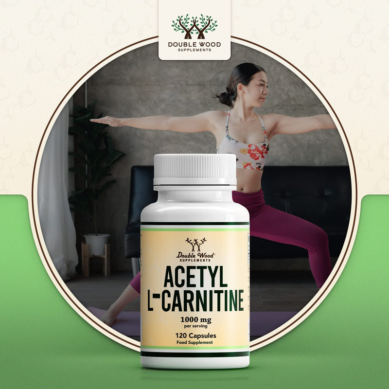 DW Acetyl L-Carnitine Capsules | 120 High Strength L Carnitine Supplements - 1000mg per Serving | Non-GMO & Gluten Free | Manufactured in the UK 120 Capsules - BeesActive Australia