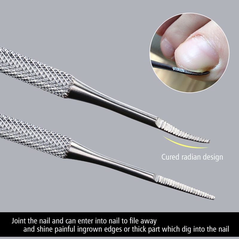 FAMILIFE L07 100% Stainless Steel Ingrown Toenail File and Lifter Double Sided with Storage Case (Ingrown Toenail File) - BeesActive Australia