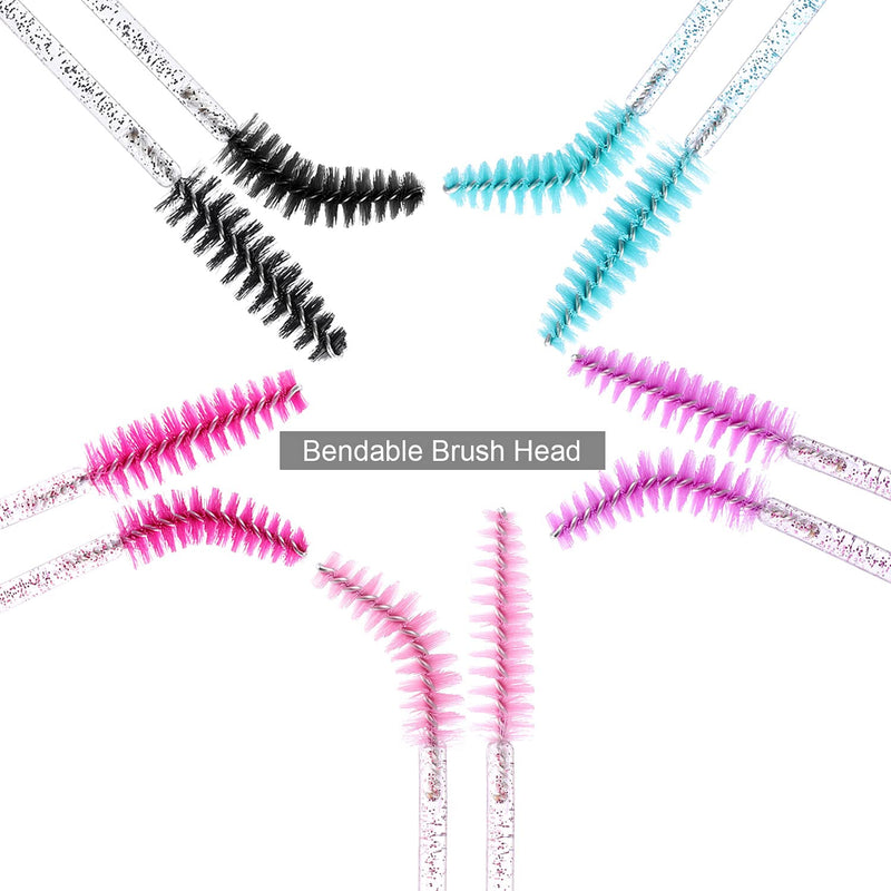 Tbestmax 500 Disposable Mascara Wands Eyelash Brush Spoolies for Eyebrow Eye Lash Extension Colorful 5 Color - BeesActive Australia