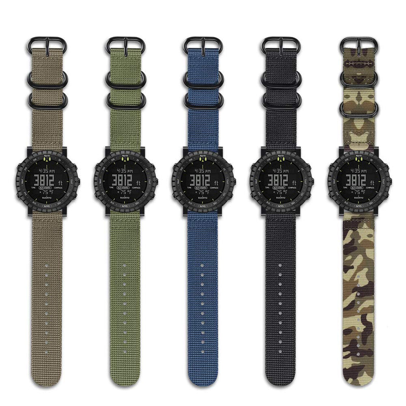 Fintie Watch Band Compatible with Suunto Core, Premium Woven Nylon Replacement Sport Strap with Metal Buckle Compatible with Suunto Core Smart Watch Olive - BeesActive Australia
