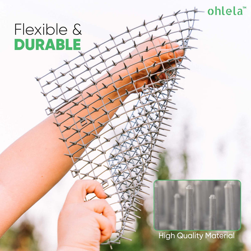 Ohlela Scat Mat for Cats - Furniture Protectors from Pets - Great for Cat Deterrent Indoor & Outdoor PP Plastic Spikes Mat - Wide Area Coverage - Large & Adjustable Size (78 in x 12 in) 6.5ft x 12in Grey - BeesActive Australia