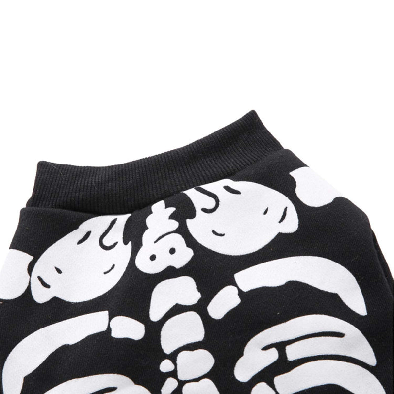 Dog Cat Skeleton Costume Coat Pet Puppy Halloween Costumes Clothes for Small Medium Dogs Cats Halloween Party Cosplay Sweater Jumpsuit Puppies Funny Outfits Kitten Dress up Shirt Pets Apparel Large - BeesActive Australia