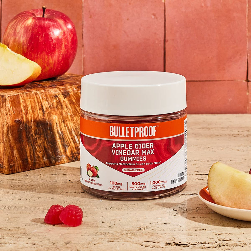 Bulletproof Apple Cider Vinegar Max Sugar-Free Gummies, 60 Count, Keto Supplement for Cravings - BeesActive Australia