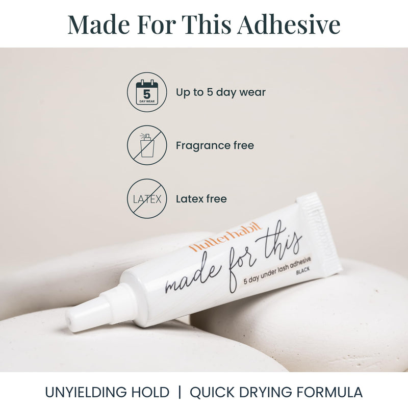 FlutterHabit Made for This Adhesive Lash Glue for Eyelash Extensions - Your Ultimate All-Day Hold Lash Cluster Glue for Effortless, Stunning, and Long-Lasting Eyelashes - All-in-one Lash Glue - BeesActive Australia