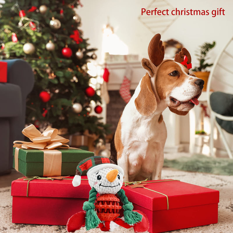 Chichome Dog Toys Squeaker Christmas Dog Toys Stuffed Dog Plush Toy Gift for Large Medium Small Dogs Snowman Squeaky Toys for Dogs Interactive Durable Dog Chew Toys for Dogs - BeesActive Australia