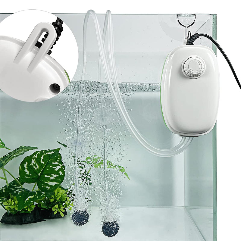 HITOP 5W Adjustable Aquarium Air Pump, 100GPH Quiet and Powerful Aquarium Aerator Pump with Accessories - BeesActive Australia
