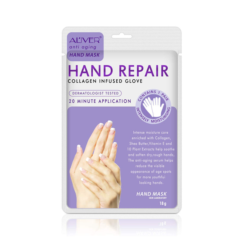 3 Pack Moisturizing Hand Mask Gloves, Hand Skin Repair Renew Mask, Hand Peeling Mask for Dry Hands, Repair Rough Skin for Women & Men (Milk) (lavender) lavender - BeesActive Australia