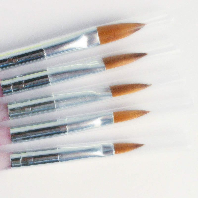 SILPECWEE 12Pcs Acrylic Nail Brush Set False Jade Holder UV Gel Builder Kit Nail Art Painting Flower Pen Manicure Salon Tools NO1 - BeesActive Australia