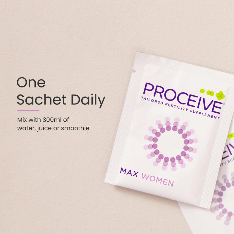 Proceive� Women MAX - Fertility Supplement for Conception - Pregnancy Vitamins for Women Trying to Conceive - Zinc, Folic Acid, Vitamin D - 30 Sachets (1 Month Supply) - Vegetarian Women - 30 sachets - BeesActive Australia