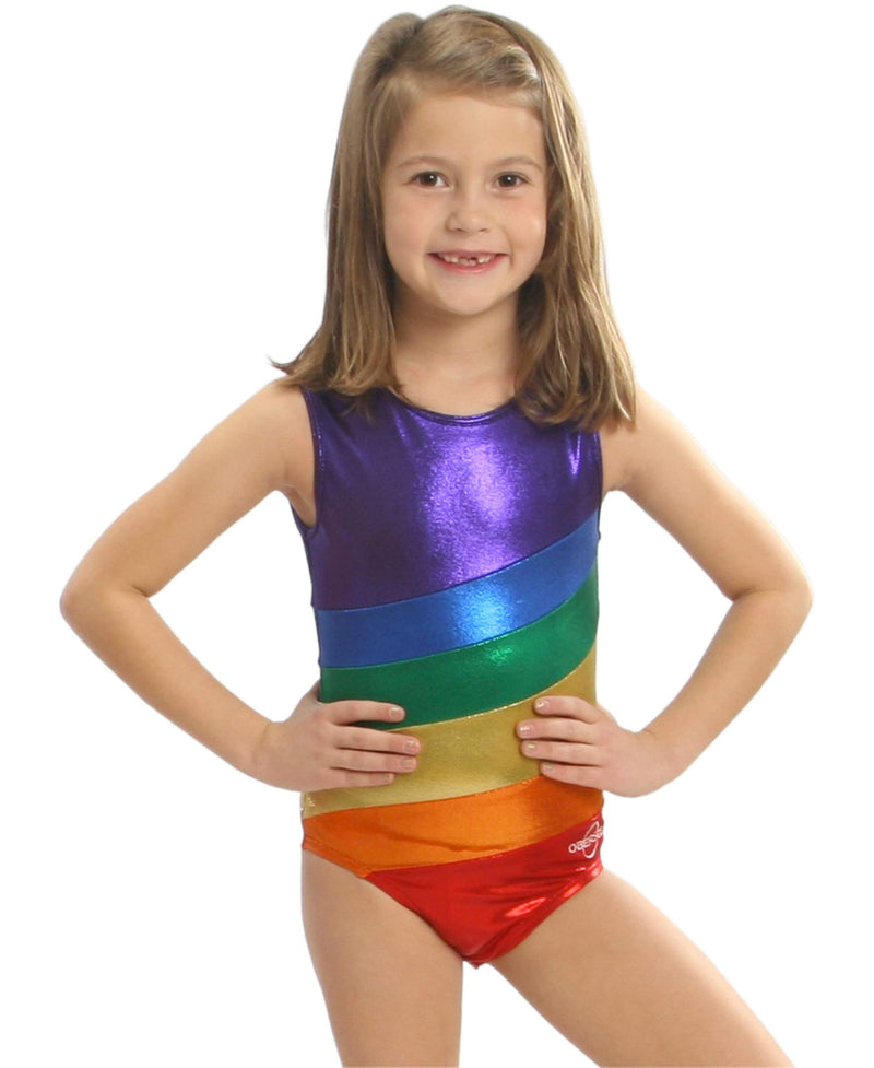 [AUSTRALIA] - Obersee Girl's Gymnastics Leotards CL Child (8-10 years) Rainbow 