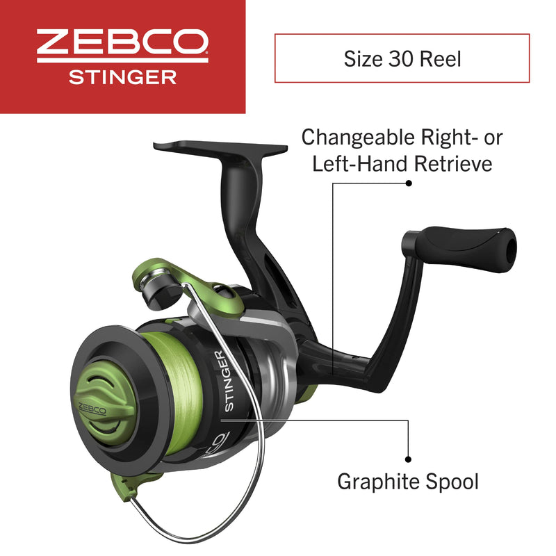 ebco Stinger Spinning Fishing Reel, Size 10 Reel, Changeable Right- or Left-Hand Retrieve, Quickset Anti-Reverse Size 30 Reel - BeesActive Australia