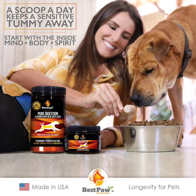 Best Paw Nutrition Dog & Cat Premium Probiotic Prebiotic & Digestive Enzymes 5 Billion CFU Organic Turmeric Coconut Oil Pure Pumpkin & Kelp for Healthy Bowels Gut & UTIs - BeesActive Australia