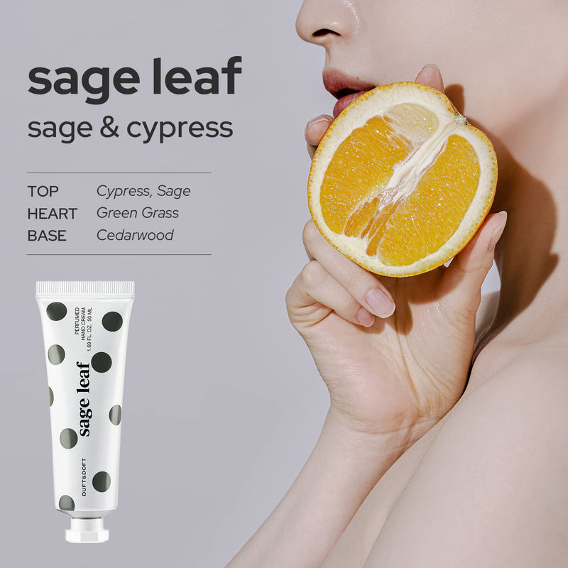 DUFT&DOFT Hand Cream for Dry Cracked Hands – Sage, Cypress, and Cedarwood Scented Lotion - Moisturize Dry Skin and Repair Damaged Skin – Sage Leaf Perfumed Hand Cream, 1.69oz. - BeesActive Australia