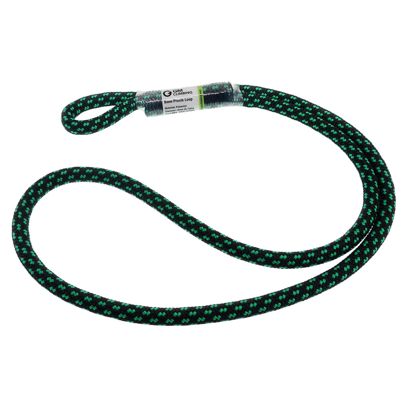 GM CLIMBING 8mm (5/16") Prusik Loop Pre-Sewn 18 inches / 24 inches Black-18 inch | One Unit - BeesActive Australia
