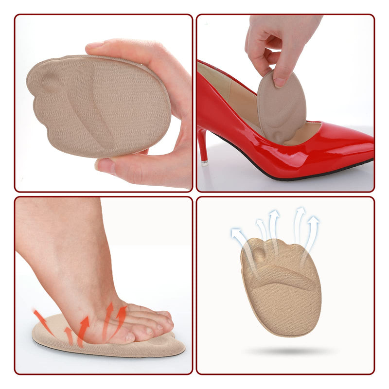 Molain 8 Pairs Heel Grips Shoe Pads Cushions Shoes Filler Comfort Insole for Too Big Loose Shoes Anti-Slip Helper Inserts Toe Liners Brace Fit Tighter Size Foot Care Protector for Women Men 8 Pairs Set a - BeesActive Australia