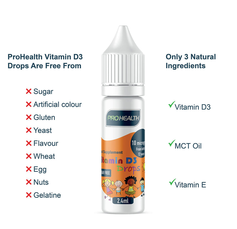 Vegan Baby Vitamin D3 Drops Formulated for NHS, 120 Drops 10�g, 4-Month Supply for Infants & Young Children, No Preservatives, No Taste, Non-GMO, Allergy-Friendly, Supports Bone, Teeth & Immune System Baby Drop - 4 Month Supply - BeesActive Australia