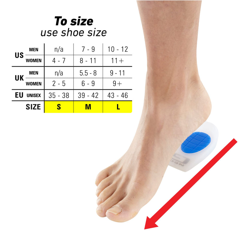 Neo G NeoThotics Heel Cushion Pads – Silicone Gel Heel Cups – Heel Support for Plantar Fasciitis, Achilles Tendonitis, Heel Pain Relief – Gel Heel Pads for Shoes – Orthotic Heel Insoles - M MEDIUM: 39 - 42 EUR - BeesActive Australia