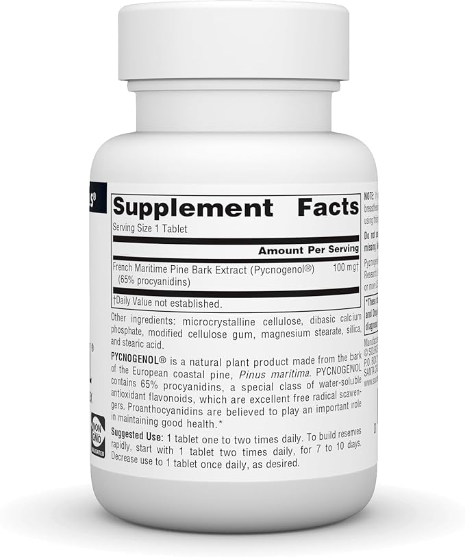 Source Naturals Pycnogenol 100 mg Antioxidant Defense System 60 Tablets - BeesActive Australia