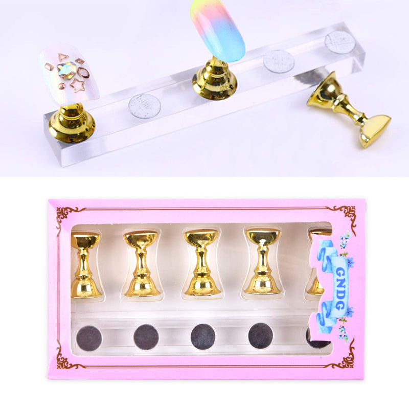 LEQ 1 Set Nail Tips Practice Display Stand Magnetic Stuck Crystal Acrylic Holder for False Nails Tips - BeesActive Australia