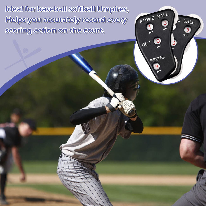 PECMER 4-Dial Umpire Indicator Umpire Accessories Set Baseball Counter Clicker Baseball Umpire Gear Umpire Gear Set for Softball 2 PCS - BeesActive Australia