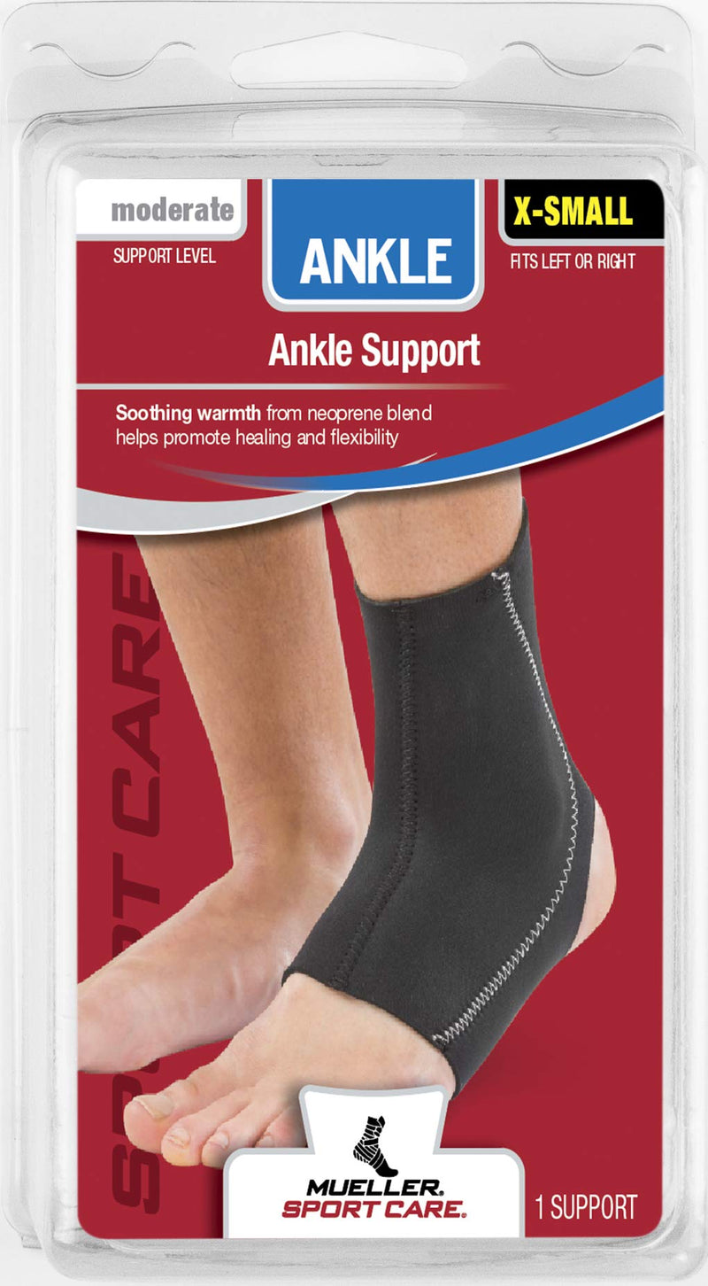 Mueller Sports Medicine Ankle Support Sleeve, For Men and Women, Black, X-Small - BeesActive Australia