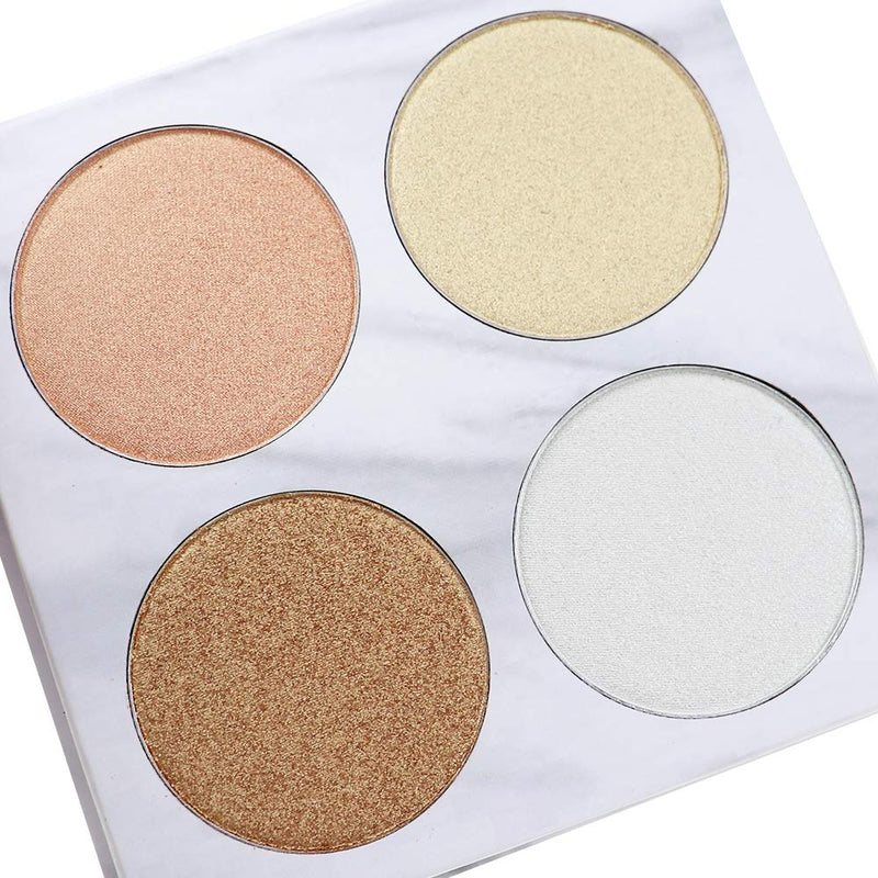 Bedazzel Pro 4 Color High Pigmented Highlighter Makeup Pressed Powder Marble, Makeup Palette - BeesActive Australia