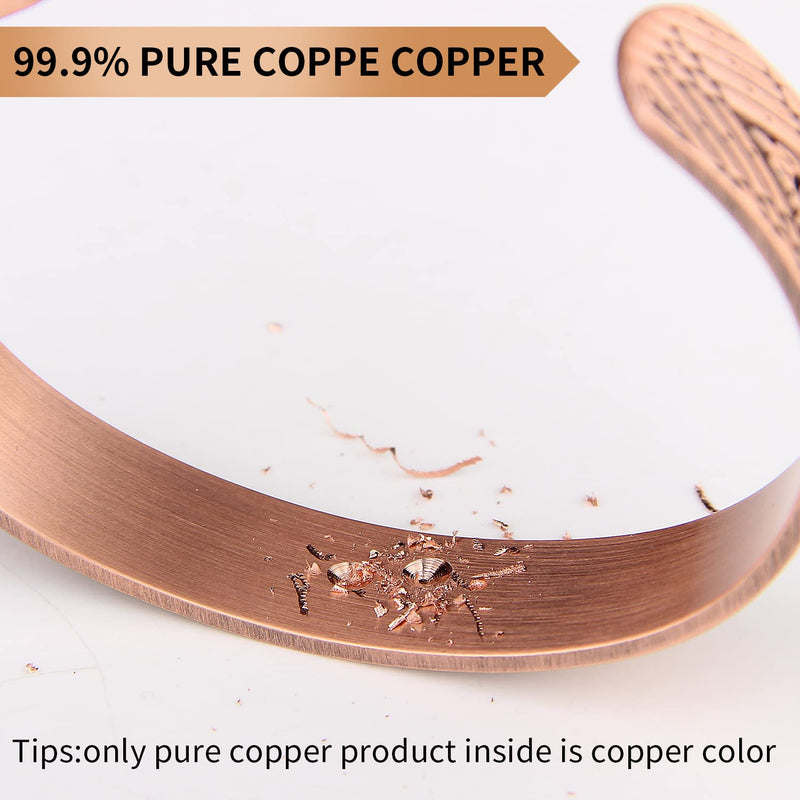 MagEnergy Copper Bracelet for Men Ultra Strength Magnetic Bracelet Pure Copper Bangle with Jewelry Gift Box (Copper) Copper 1 - BeesActive Australia