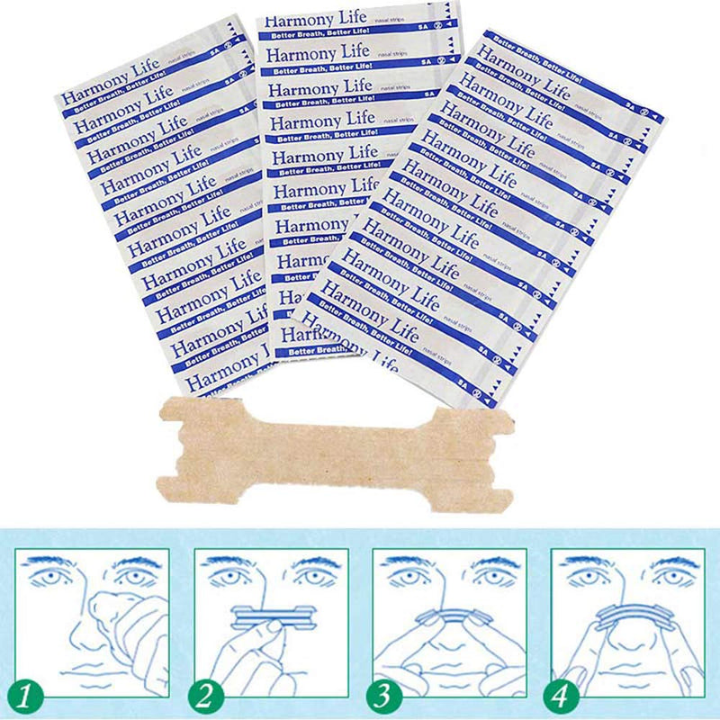 RZJZGZ 50 Pcs Anti Snoring Nasal Strips Medium Better Breathe Good Sleeping Nasal Pads(55 * 16mm) (50) - BeesActive Australia
