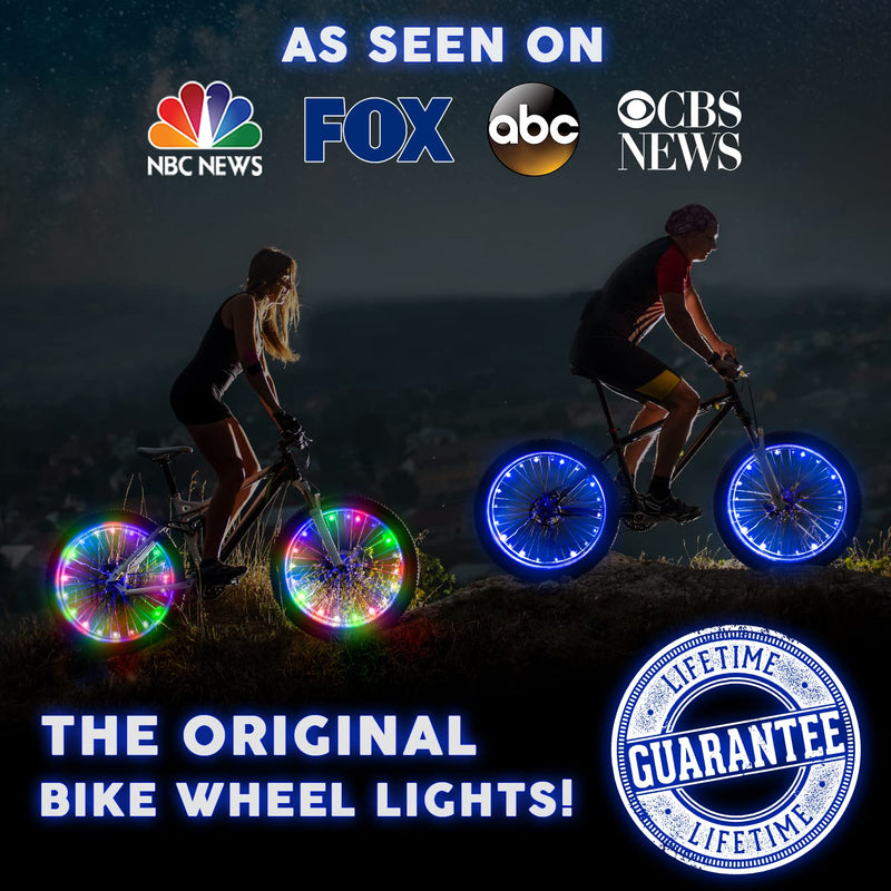 Activ Life LED Bike Wheel Lights with Batteries Included! Get 100% Brighter and Visible from All Angles for Ultimate Safety & Style (1 Tire Pack) Blue 1 Wheel - BeesActive Australia