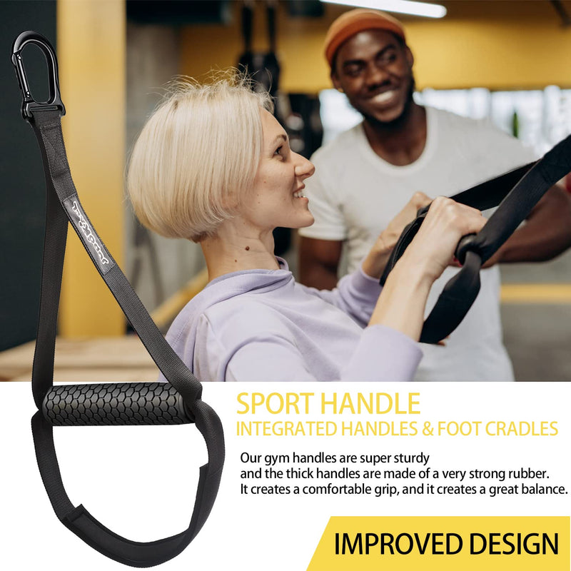 Resistance Band Handles,Cable Machine Handles,Home Gym Accessories for Arm and Leg Exercise,Exercise Handles for Cable Machine,Cable Attachments for Gym:Upgrade D Handle Pulldown Gym Handles. - BeesActive Australia