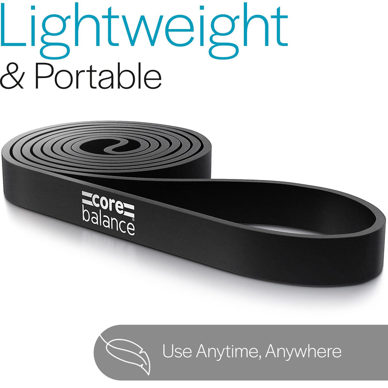 Core Balance Assisted Pull Up Bands Resistance Strength Training Natural Latex (Light to Extra Heavy) Black (Medium) - BeesActive Australia