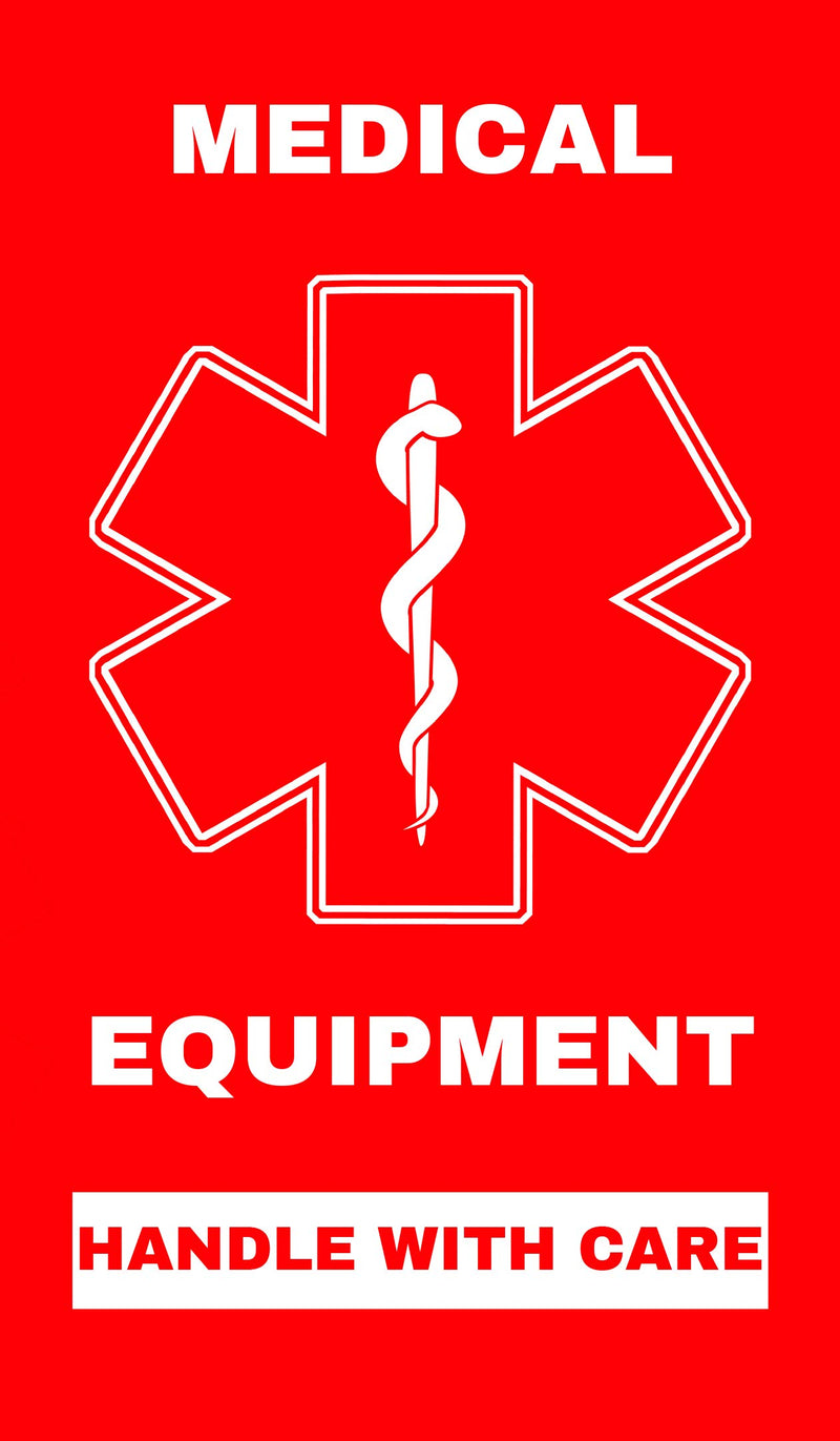 Medical Alert Equipment Luggage Tag - Handle with Care, DOT and ACAA regulations (MELT-112) Quantity (2) 2 - BeesActive Australia
