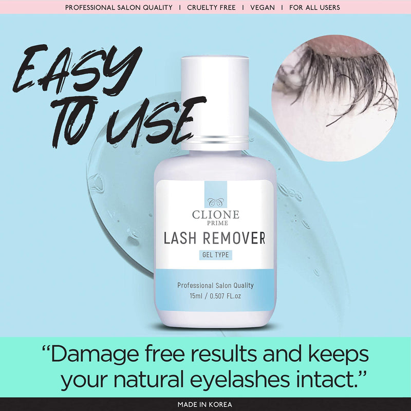 Eyelash Extension Gel Glue Remover - 15ml Lash Remover - Fast Dissolution, Easy To Use, Quick Removal Of Lash Adhesive, Salon & Home Use, Powerful Adhesive Dissolver, No Scent & Burns by Clione Prime - BeesActive Australia